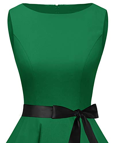 Bbonlinedress 50s Retro Schwingen Vintage Rockabilly kleid Faltenrock Green 3XL - 4