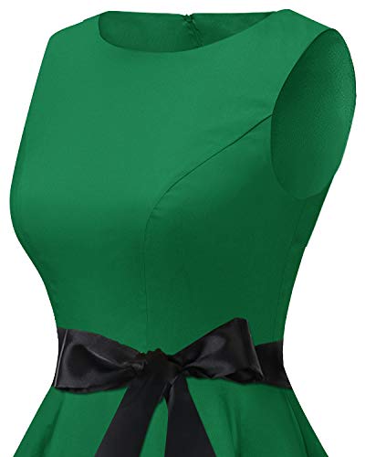 Bbonlinedress 50s Retro Schwingen Vintage Rockabilly kleid Faltenrock Green 3XL - 5