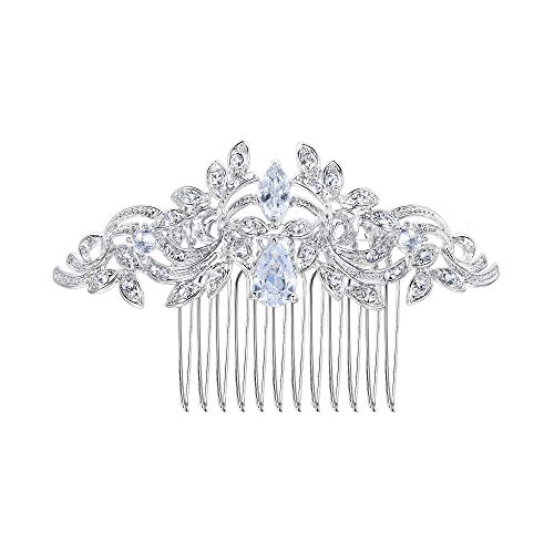 EVER FAITH® CZ österreichischen Kristall kunstvolles Vintage Style Muster Hochzeit Haarkamm Haarschmuck