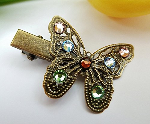 Kleine Haarklammer mit Schmetterling, vintage Haarschmuck