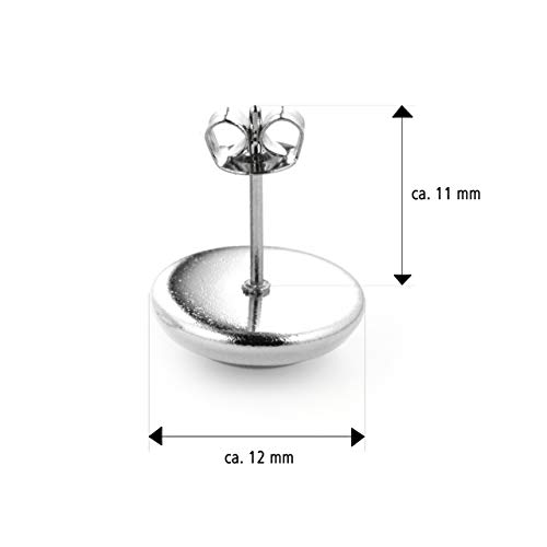 süße Ohrstecker „Vintage Garden“ von SCHMUCKZUCKER kleine Ohrringe Blumen Muster 12mm (vintage mint) - 3