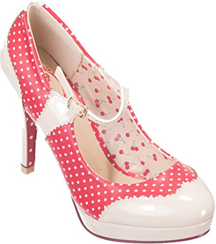 Dancing Days MARY JANE Polka Dots Riemchen Vintage Pumps High Heels Rockabilly