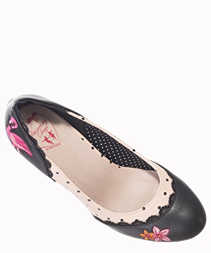 Dancing Days RAYNA Vintage Polka Dots FLAMINGO Pumps High Heels Rockabilly - 