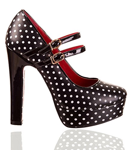 Dancing Days BILLY JOE Plateau POLKA DOTS Punkte Pin Up HIGH HEELS Rockabilly - 