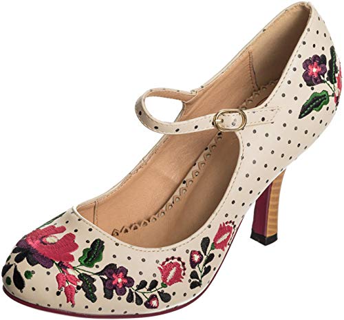 Dancing Days KALOSAI Vintage Polka Dots FOLKLORE Pumps High Heels Rockabilly