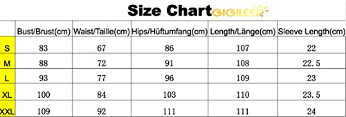 Gigileer Elegant 50s Rockabilly Damen Kleider Cocktailkleid Winter Knielanges Kurzarm festlich hochzeit schwarz XXXL -