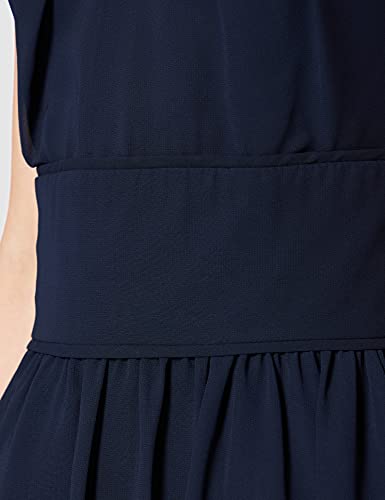 Swing Damen ärmelloses Cocktailkleid mit kleinen Raffungen Blau - 5