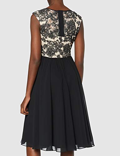 Swing Damen knielanges Kleid mit Blumenverzierung Mehrfarbig - 5