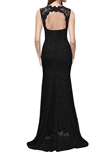 Miusol Kleid Spitzenkleid für Sommer Ruckelfrei und Ärmellos Brautjungferkleid Cocktailkleid - 2