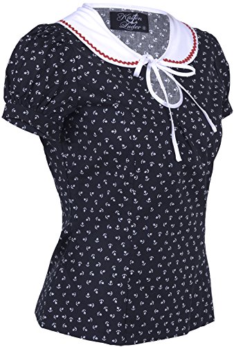 Küstenluder SUANNE Sailor Anchor ANKER Bubikragen Vintage BLUSE Rockabilly - 