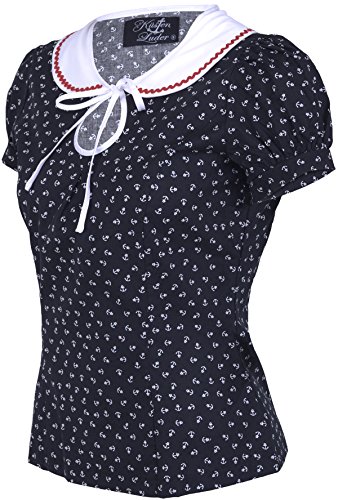 Küstenluder SUANNE Sailor Anchor ANKER Bubikragen Vintage BLUSE Rockabilly - 