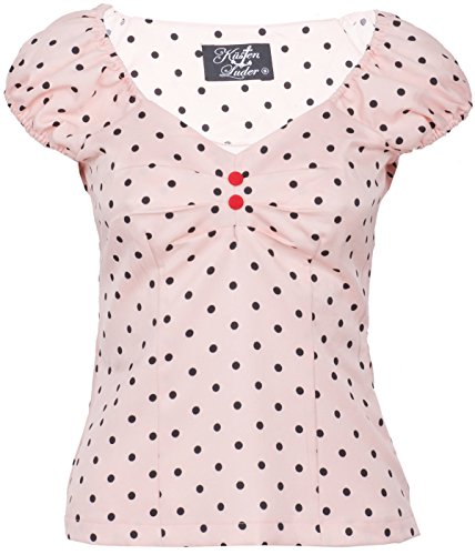 Küstenluder TREASA Pin Up POLKA DOTS Punkte 50s BLUSE Shirt Rockabilly