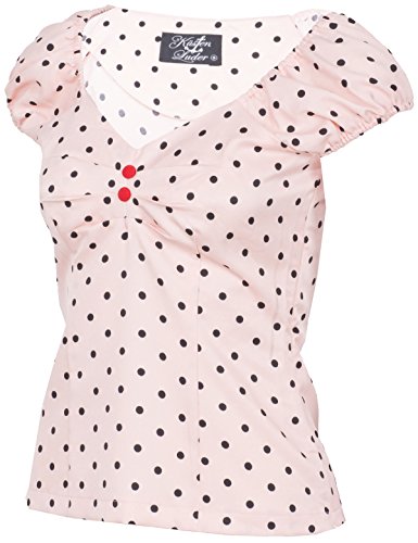 Küstenluder TREASA Pin Up POLKA DOTS Punkte 50s BLUSE Shirt Rockabilly -