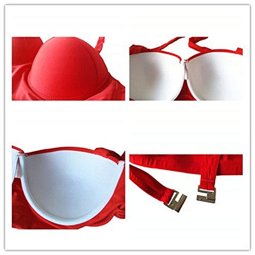 Amourri Damen Retro Bikini im Retro-Look mit Bügel-BH - 