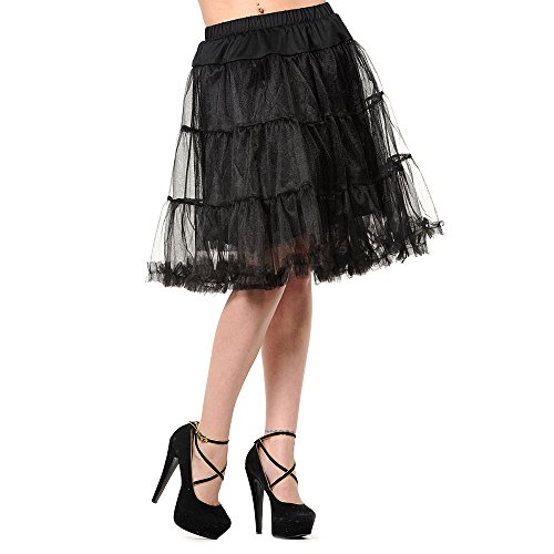 Banned Langer Petticoat (Schwarz) - Small