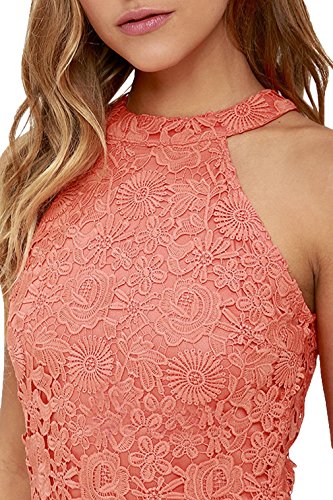 Damen Vintage Ärmellos Spitzenkleid Ballkleid cocktailkleid Retro Rockabilly Spitzen Kleider - 3