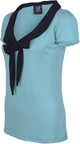 Küstenluder KIMBRA Vintage Sailor Collar Knot Basic SHIRT Oberteil Rockabilly - 