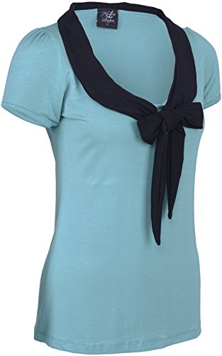 Küstenluder KIMBRA Vintage Sailor Collar Knot Basic SHIRT Oberteil Rockabilly - 