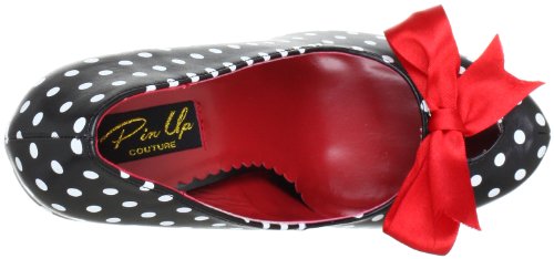 Pin Up Couture CUTIEPIE-06 Damen Pumps, Schwarz (Blk-wht pu (polka dots print)), EU 37 (UK 4) (US 7) - 5