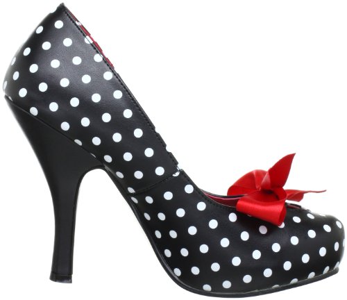 Pin Up Couture CUTIEPIE-06 Damen Pumps, Schwarz (Blk-wht pu (polka dots print)), EU 37 (UK 4) (US 7) - 6