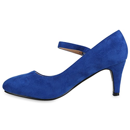 DAMEN SCHUHE 137549 PUMPS Blau Velours Avion 36 - 