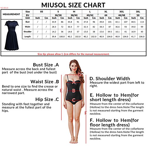 Miusol Abendkleid Sommer Chiffon festlich Kleid Cocktailkleid Vinatge kleider Rot - 3