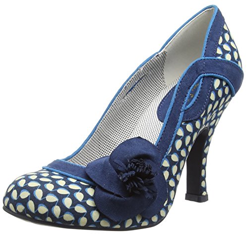 Ruby Shoo  Issy,  Damen Pumps , Blau - Blue (Blue Floral) - Größe: 40 EU ( 7 UK )