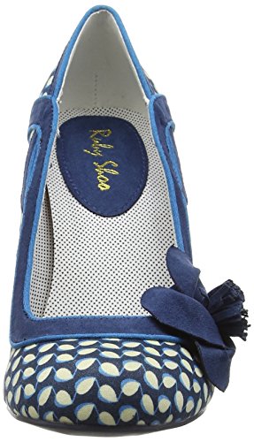 Ruby Shoo  Issy,  Damen Pumps , Blau - Blue (Blue Floral) - Größe: 40 EU ( 7 UK ) - 