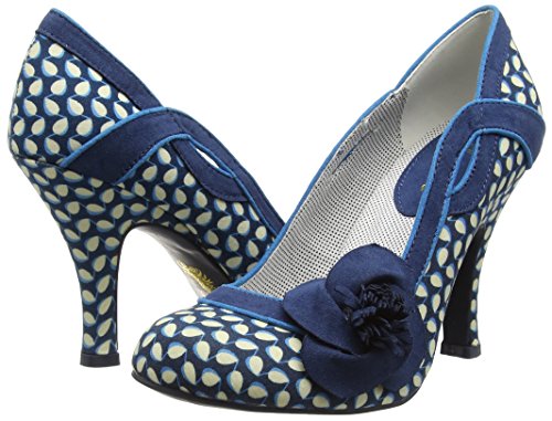 Ruby Shoo  Issy,  Damen Pumps , Blau - Blue (Blue Floral) - Größe: 40 EU ( 7 UK ) - 