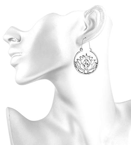 2LIVEfor Traumhafte Ohrringe Ethno Gross verziert Ohrringe Bohemian Vintage Ohrringe lang Hängend Antik Style Silber Ornament - 2