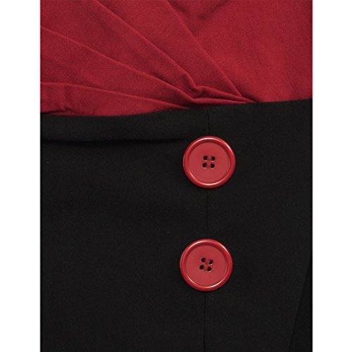 Vintage 50er Jahre Bleistiftkleid – Set Sail Diva Dress Rot - 4