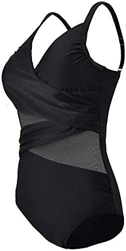 FeelinGirl Frauen mit Rüschen besetzt Plus Size One Piece Badeanzug Badeanzug Monokini - 2