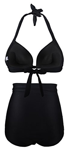Angerella Vintage Bademode mit Faltenwurf hohe Taille Bikini Set (SST016-B1-5XL) - 