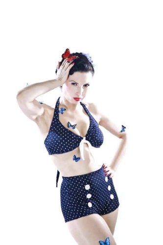 SugarShock Pin Up retro Polka Dots Bikini Rockabilly