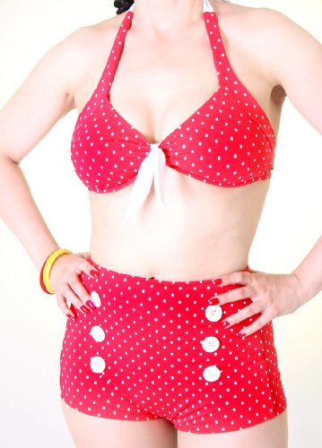 SugarShock Pin Up retro Polka Dots Bikini Rockabilly - 