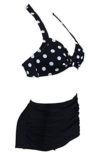 Aloha-Beachwear Damen Bikini A1072 Schwarz/Weiss Gr. 44 - 2