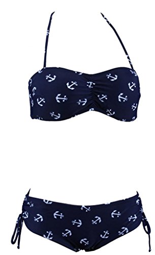Aloha-Beachwear Damen Bikini A4004 Blau Gr. 44