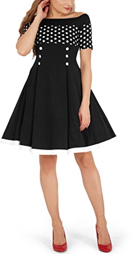 BlackButterfly ‚Penny‘ Vintage Polka-Dots Swingkleid - 4