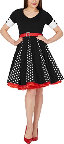 BlackButterfly 'Kelly' Vintage Polka-Dots Swingkleid