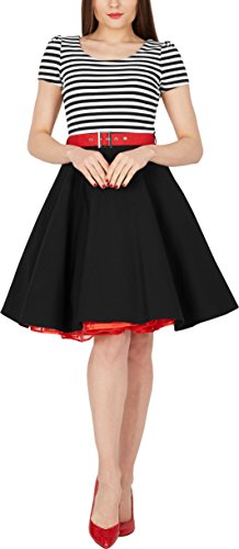 BlackButterfly 'Maria' Vintage Gestreift Pin-up-Kleid