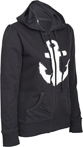 Küstenluder WHITE ANCHOR Anker Sailor Hooded Zip Sweat JACKE Rockabilly - 2
