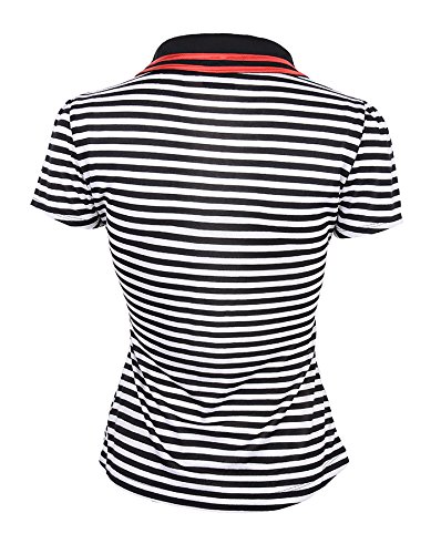 Küstenluder JANICE Sailor Striped 50s RETRO V-Neck SHIRT Rockabilly - 