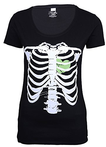 Küstenluder Punk ZOMBIE HEART Bones KNOCHEN Shirt Rockabilly - 6