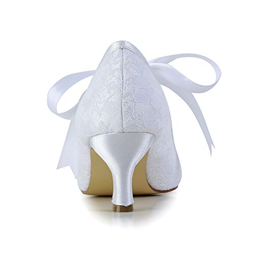 Jia Jia Wedding 14031 Hochzeitsschuhe Brautschuhe Damen Pumps weiß, EU 35 - 5