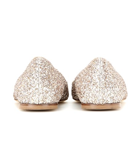 Klassische flache Brautschuhe Ballerinas - 3