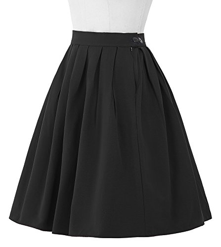 Damen 50er Jahre Art Rock Vintage Swing Rock Knielang Sommerrock M - 2