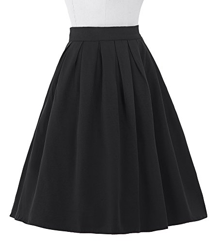 Damen 50er Jahre Art Rock Vintage Swing Rock Knielang Sommerrock M - 4