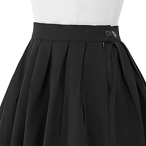 Damen 50er Jahre Art Rock Vintage Swing Rock Knielang Sommerrock M - 5