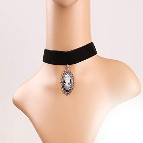 Yaizlind Retro Versilbert Strass Inlay Mädchen hängende Kettenhalsketten für Frauen - 2