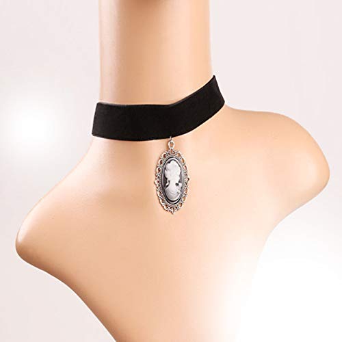 Yaizlind Retro Versilbert Strass Inlay Mädchen hängende Kettenhalsketten für Frauen - 3